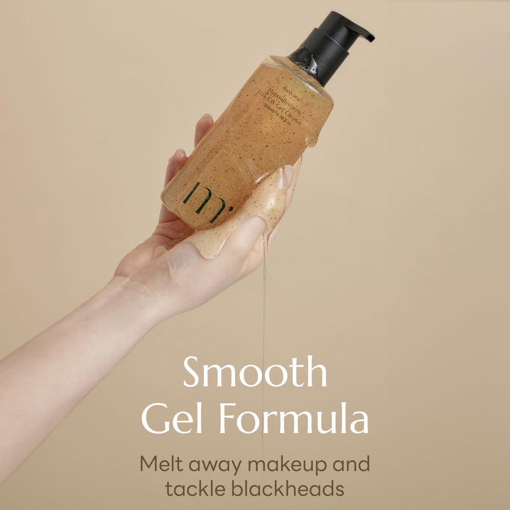 Molvany LHA CIS Gel Cleanser foam texture on skin for exfoliation.