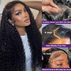 Momaksa 13x4 HD lace detail for seamless scalp blend.