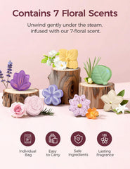 Momcozy rose bloom shape steamers for mood-boosting shower ritual.