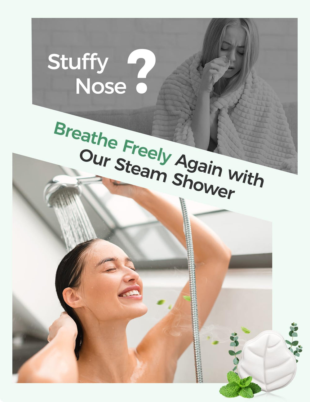 Momcozy-steam-release-burst captures slow-dissolving action delivering energizing notes of mint and eucalyptus.