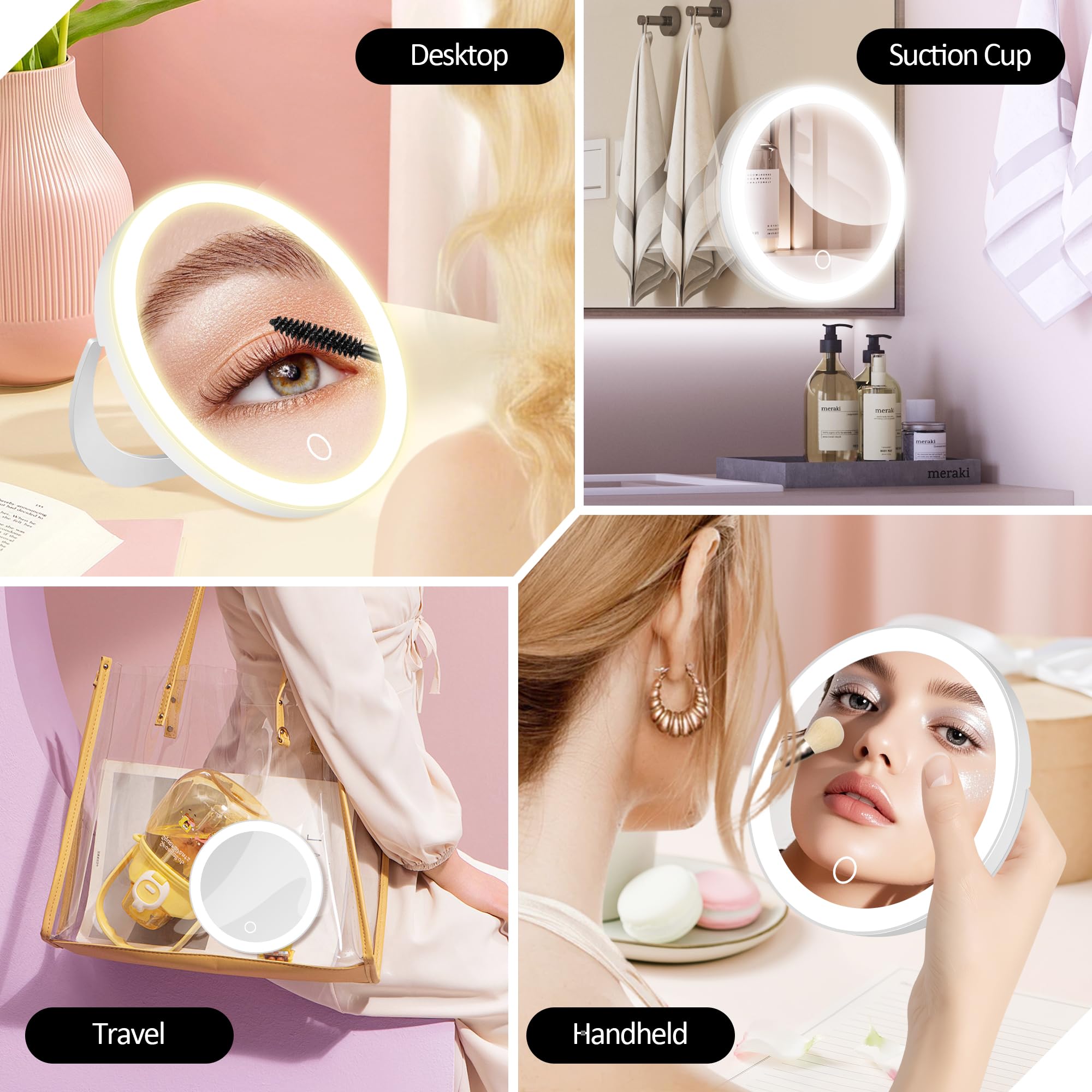 MOMOKUBA 3-color dimmable lighting offers accurate makeup in any setting