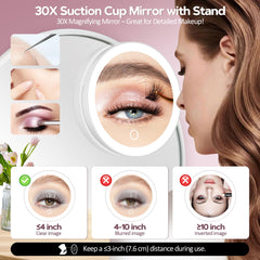 MOMOKUBA 6-inch makeup mirror with lights for flawless eyeliner on the go