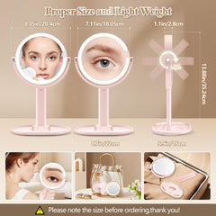 Momokuba makeup mirror lights with 3 color LED for natural to warm lighting.