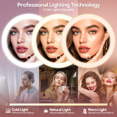 MOMOKUBA wall-mounted fixed-angle stand keeps hands-free makeup at eye level