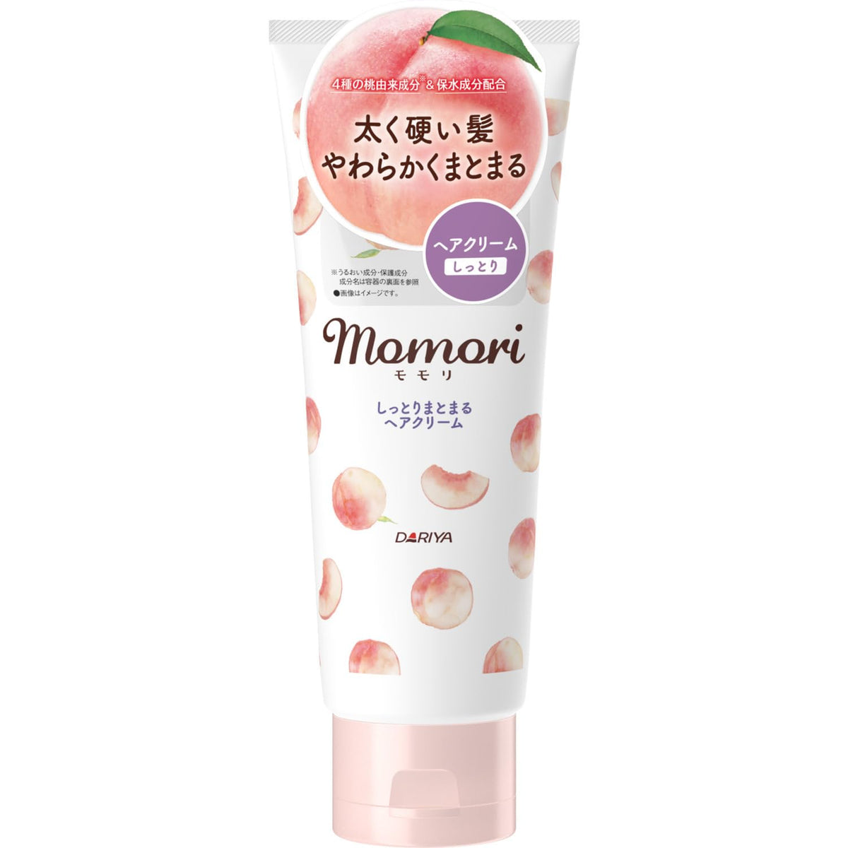 momori thick moist hair cream bottle demonstrates hydrating formula for smoother, manageable thick hair.