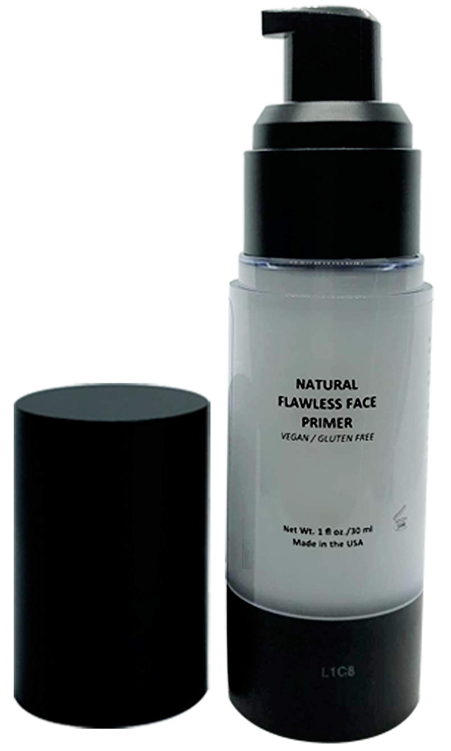 Mom's Secret Natural Flawless Face Primer packaging highlights organic ingredients for clean makeup prep.