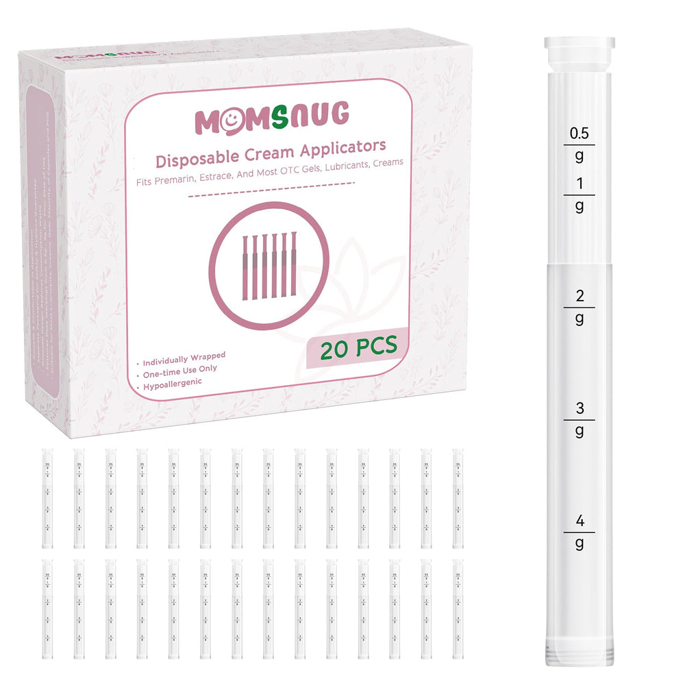 Aplicadores crema vaginal de Momsnug para una aplicación cómoda y limpia.
