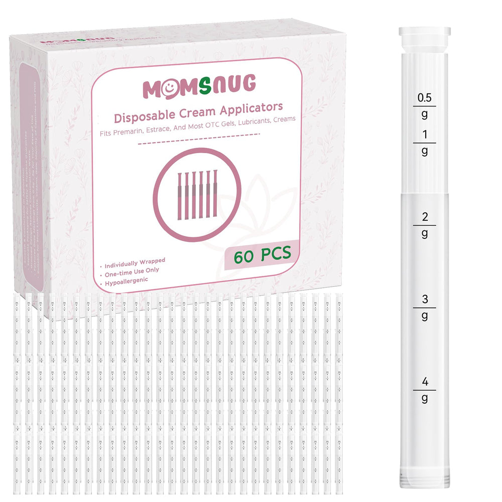 Momsnug aplicadores vaginales desechables con dosificación para control preciso.