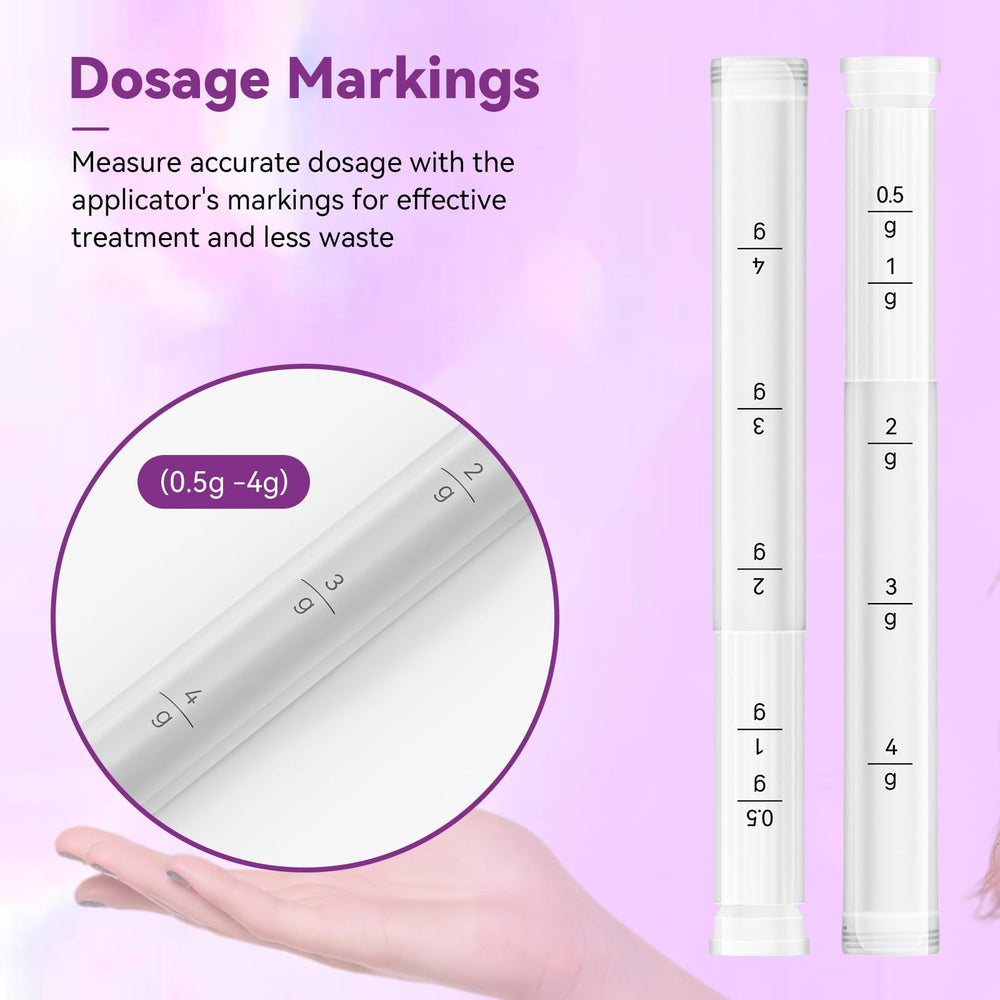 Momsnug dosage markings on applicator show precise measurement for controlled application.