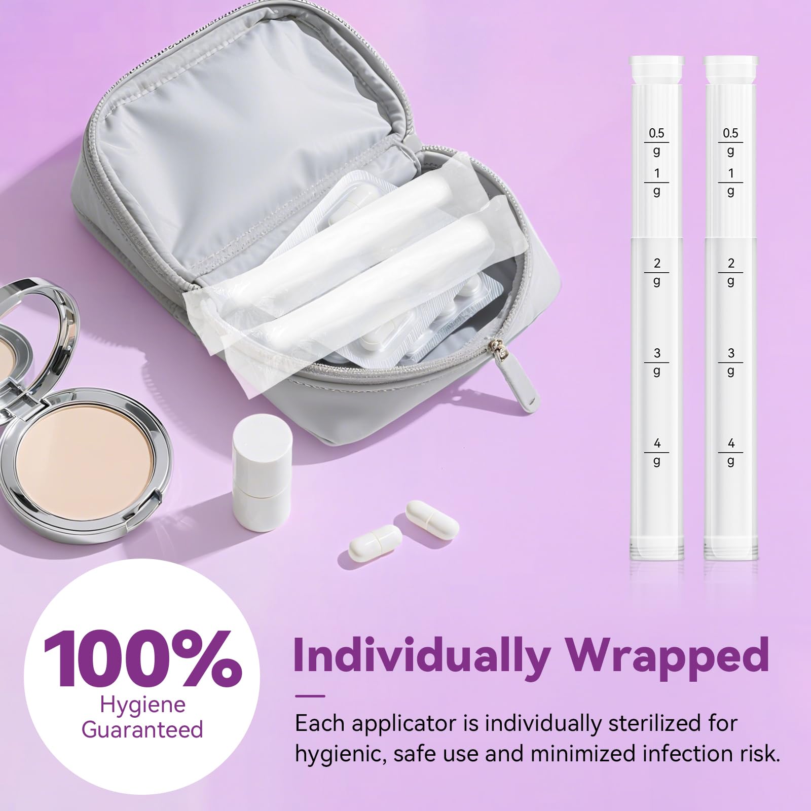 Momsnug individually wrapped applicators ensure sterile, hygienic use every time.