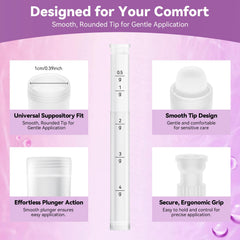 Momsnug vaginal applicator tip round highlights gentle insertion and comfortable application.