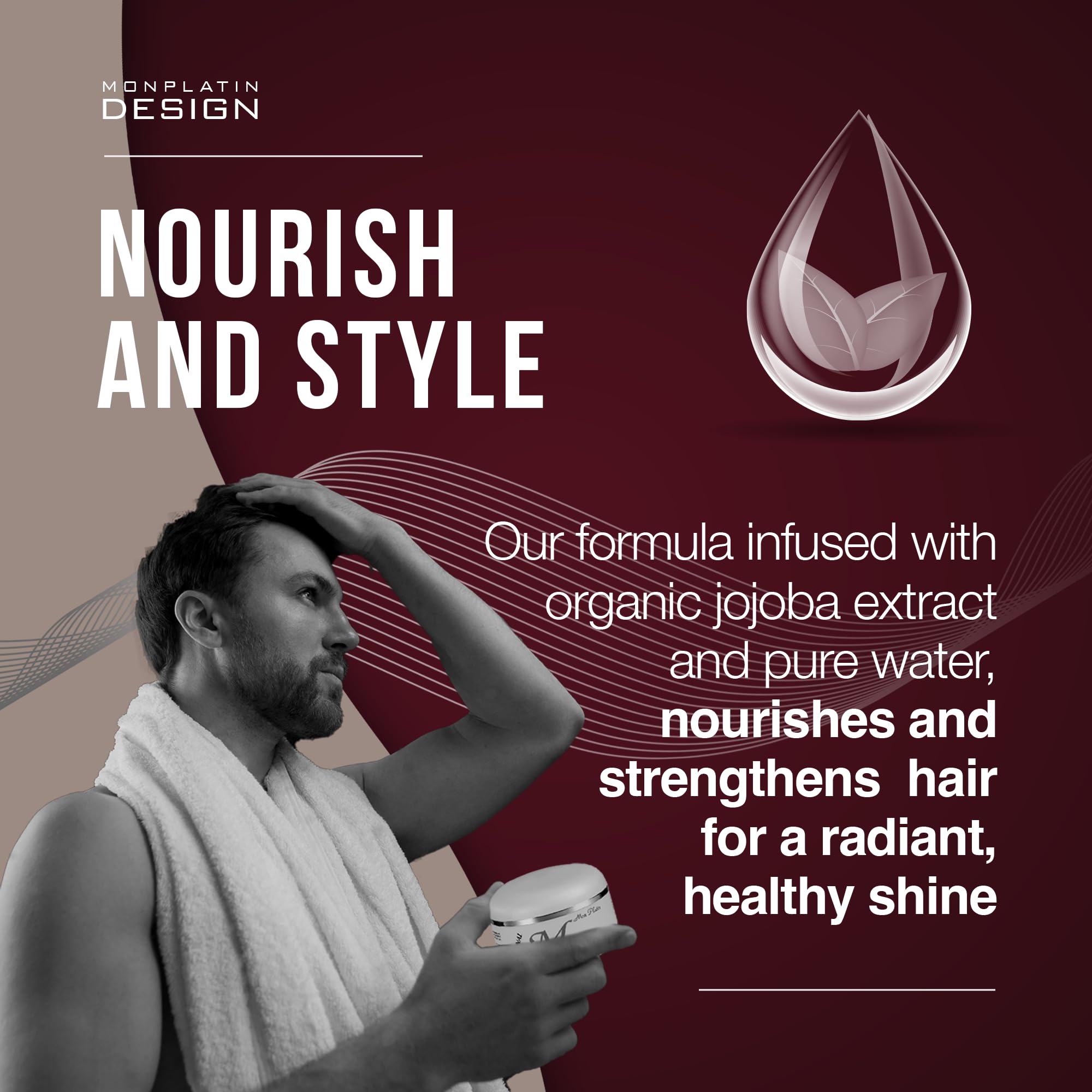 Mon Platin Professional wax demonstrating long-lasting style throughout the day