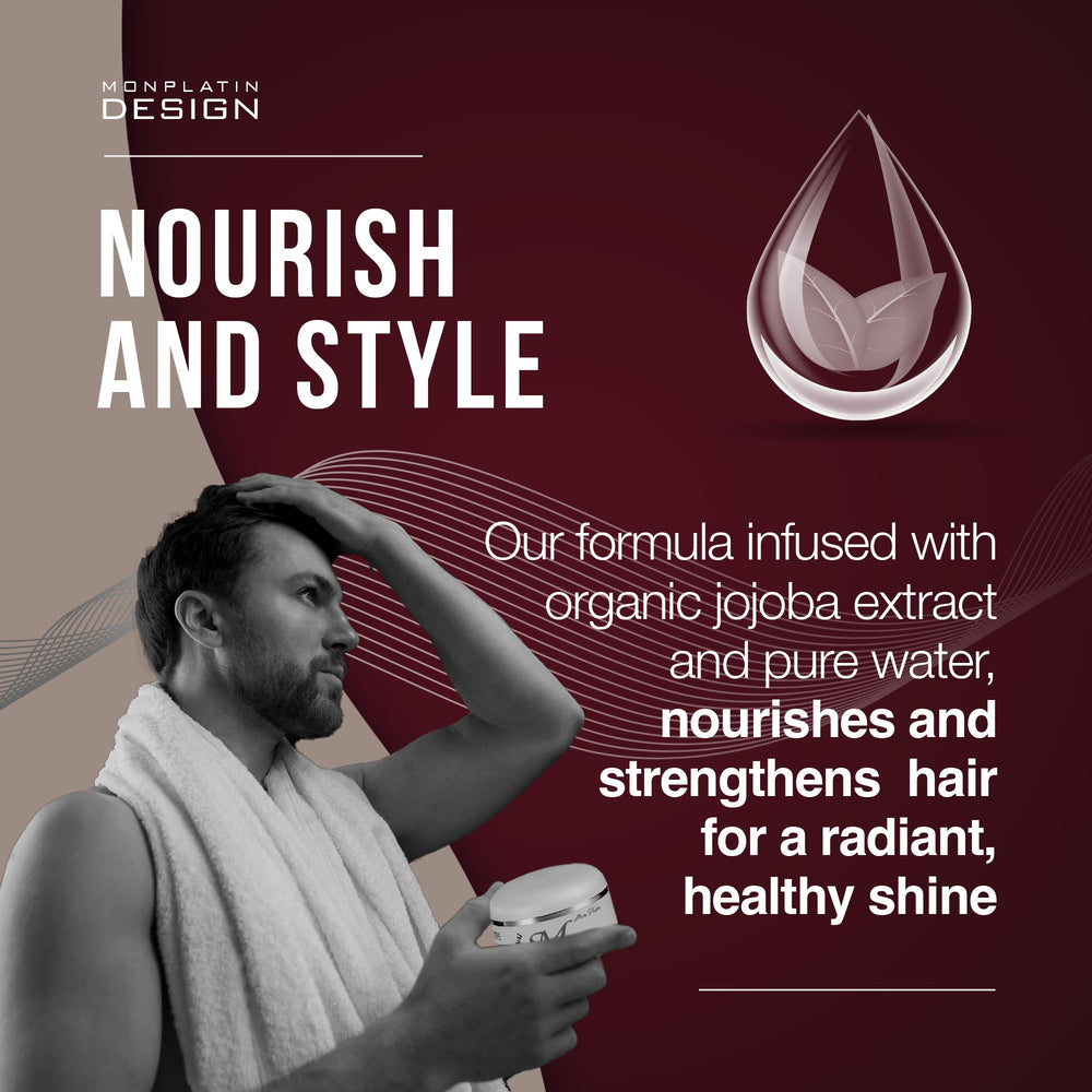 Mon Platin Professional wax demonstrating long-lasting style throughout the day