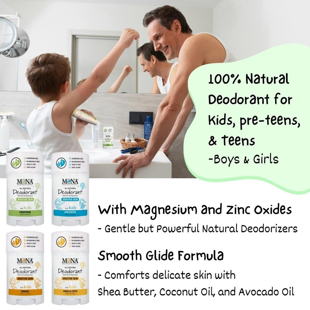 MONA Honeydew deodorant contains no aluminum or harsh chemicals for safer use.