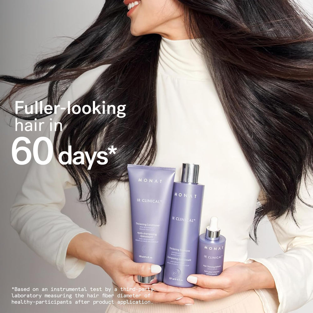 MONAT IR Clinical System shampoo foam close-up captures cleansing lather and fresh feel