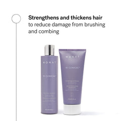 MONAT IR Clinical Thickening Conditioner bottle dispense for smoothing and detangling