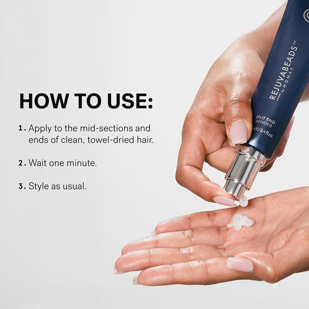 MONAT Rejuvabeads packaging box signals vegan, clean beauty