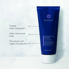 MONAT Rejuveniqe oil blend swirl adds luxurious moisture and shine.