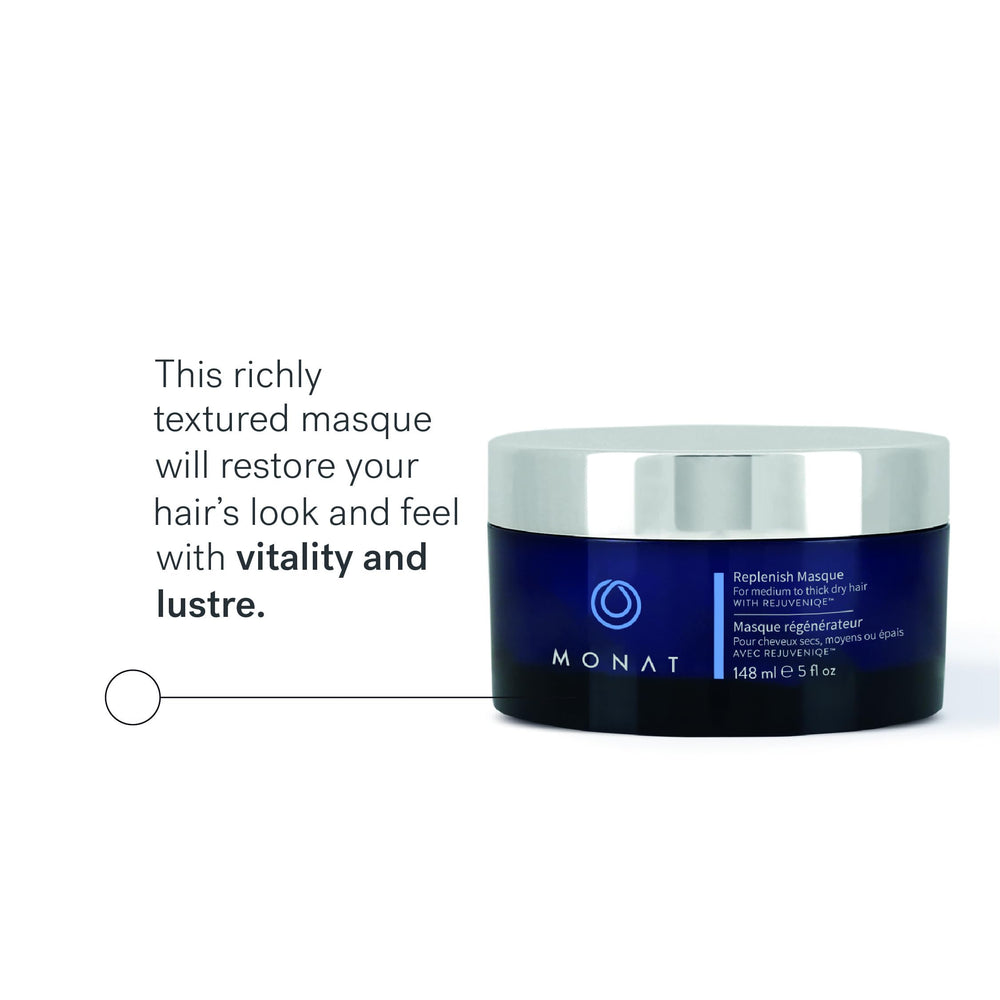 MONAT Replenish Masque herbaceous floral scent captures jasmine and neroli.