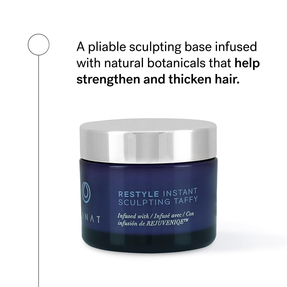 MONAT Restyle Taffy infused with REJUVENIQE offers nourished-looking vitality.