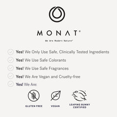 MONAT Restyle Taffy warmed between hands to activate for easy styling and control.