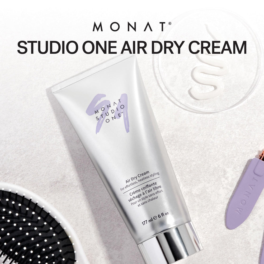 MONAT STUDIO ONE Air Dry Cream ingredient shot highlights REJUVENIQE S.