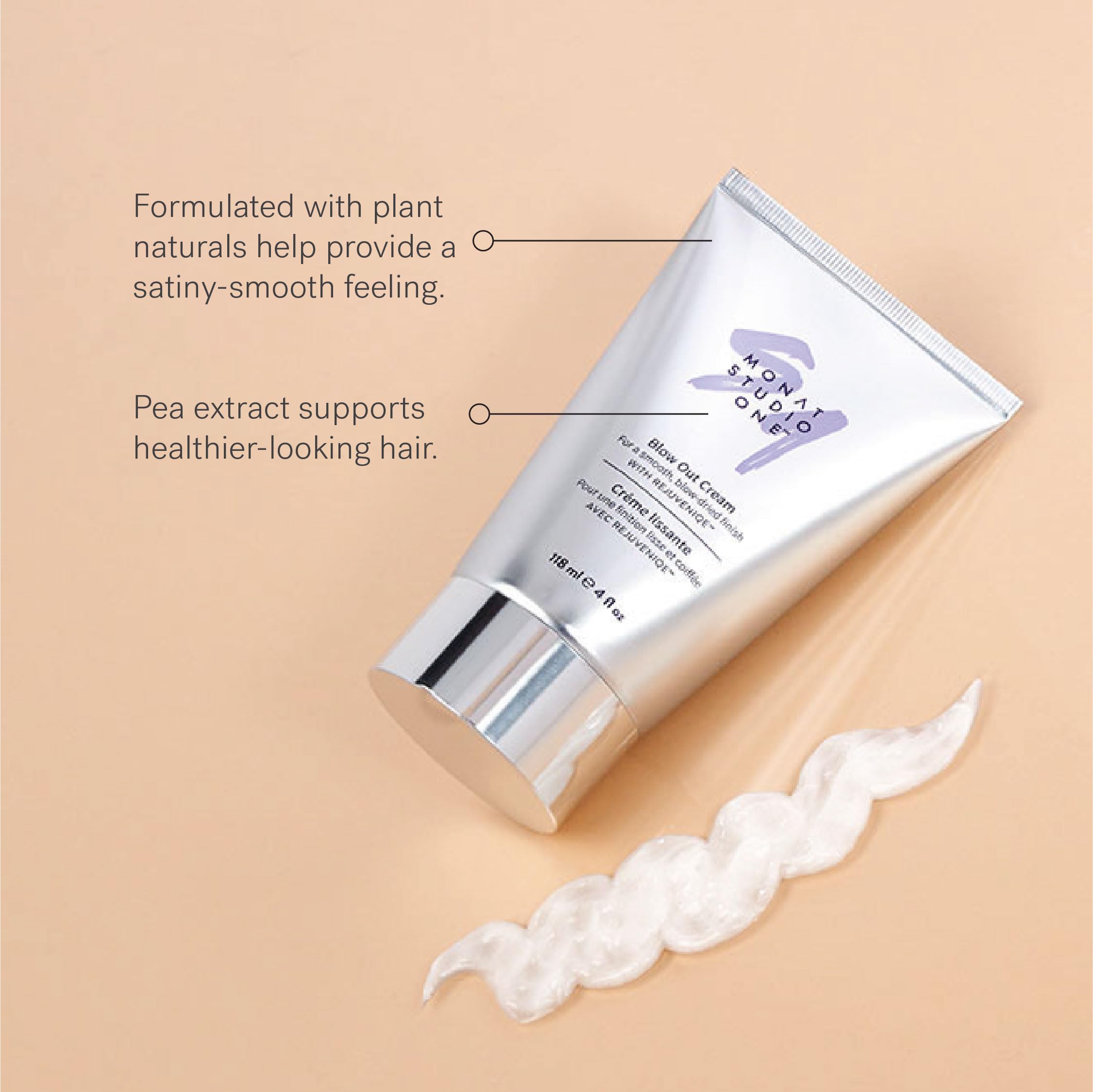 MONAT Studio One Blow Out Cream vegan formula supports clean beauty routines.