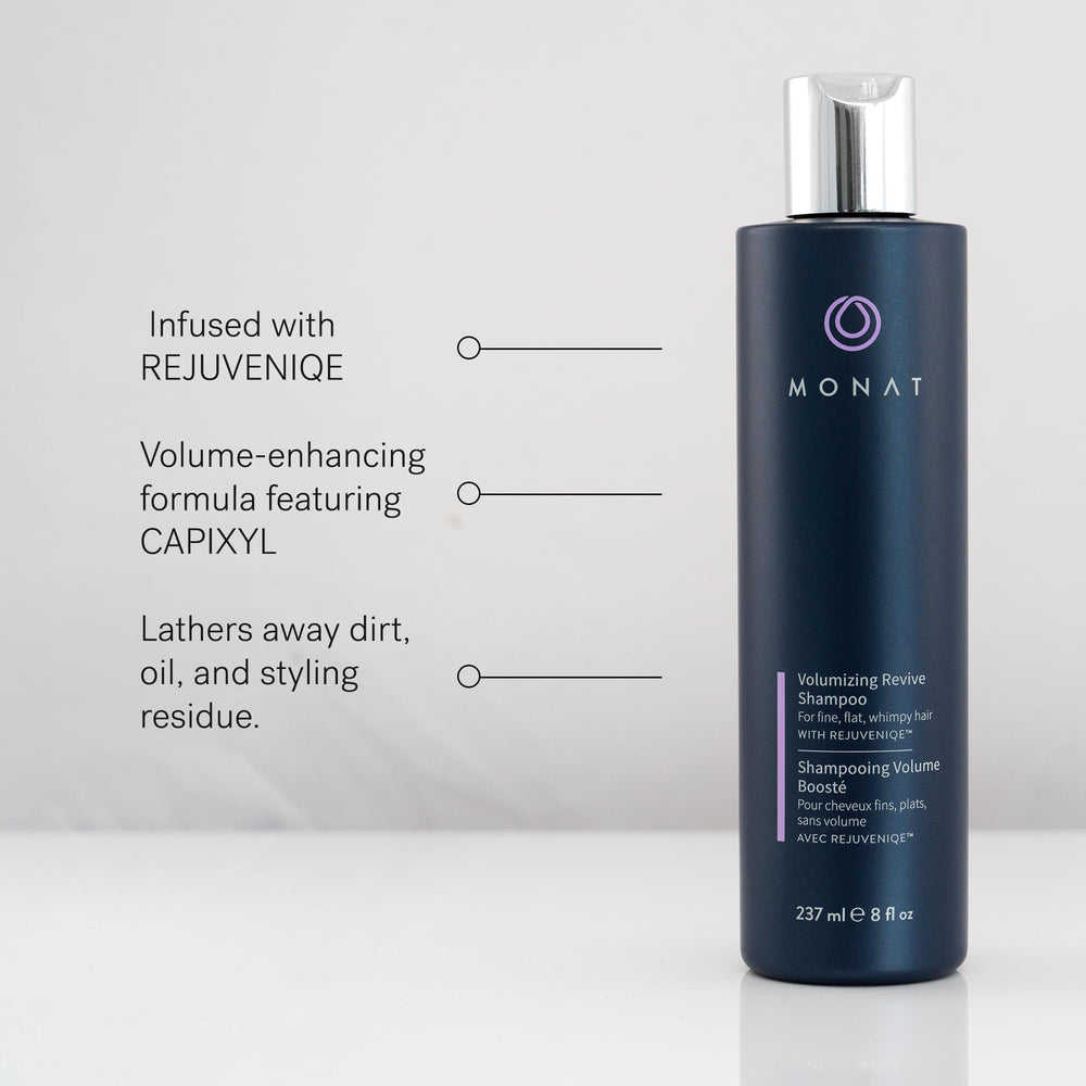 MONAT Volumizing Conditioner application on hair demonstrates detangling and silky softness