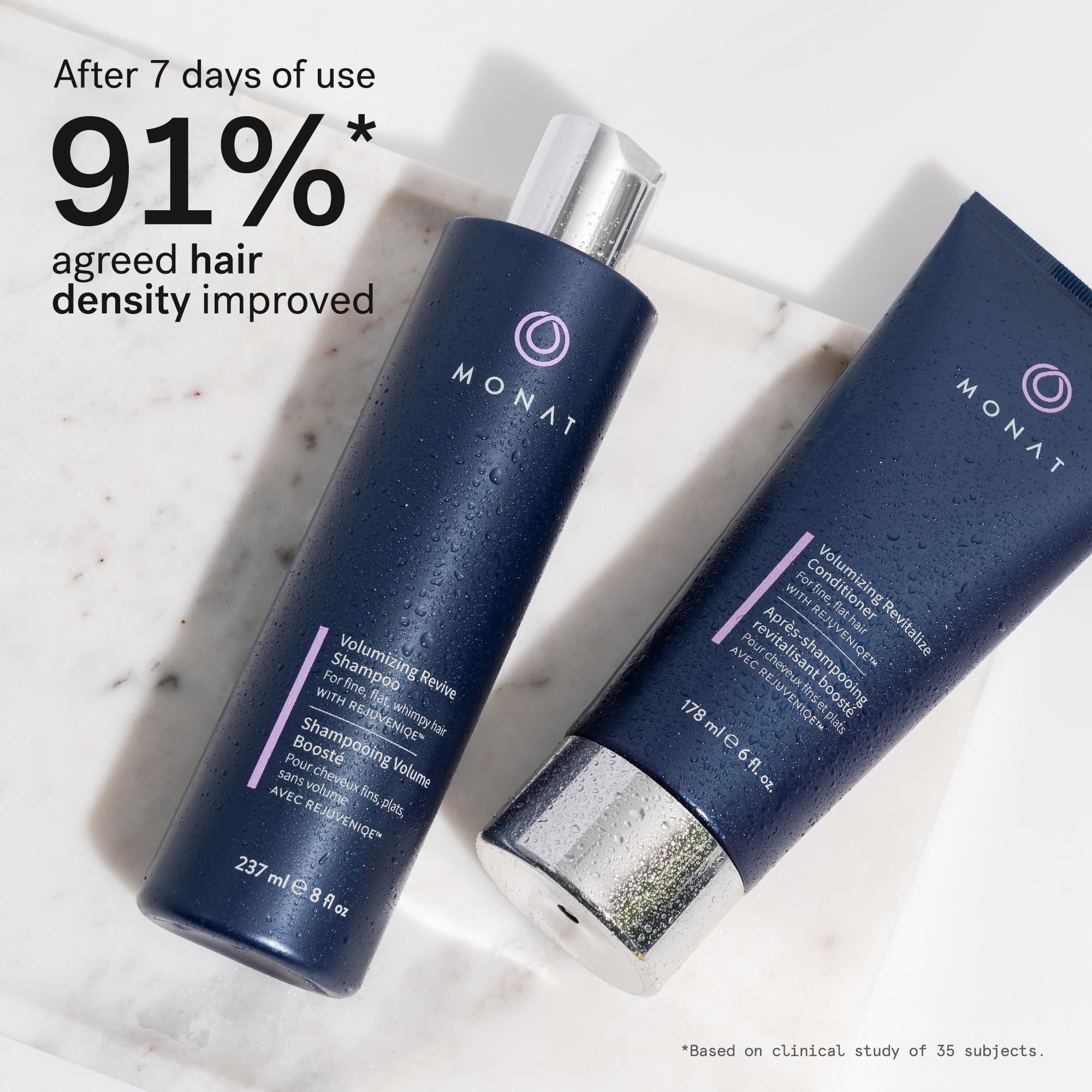 MONAT Volumizing Conditioner bottle front delivering soft, weightless hydration for fine hair