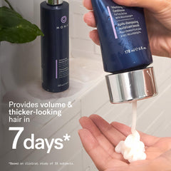 MONAT Volumizing Shampoo lather close-up suggests refreshing cleanse with lift