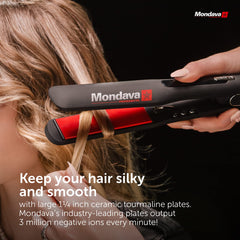 Mondava flat iron dual voltage supports worldwide use for travel styling