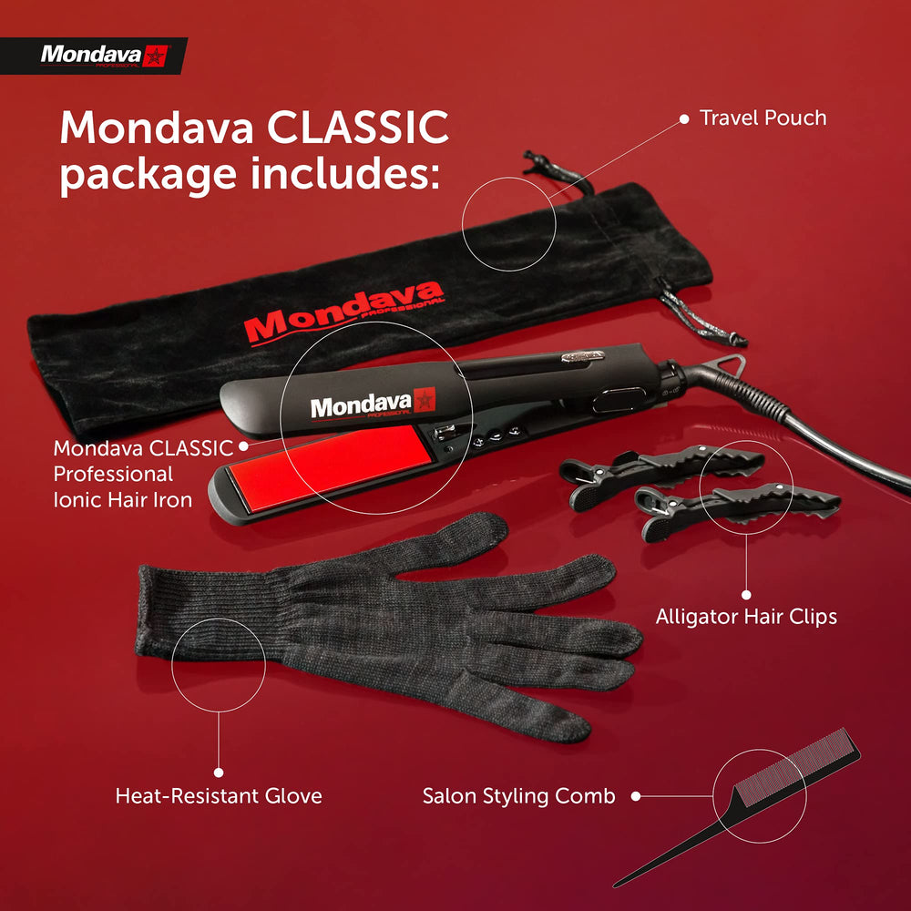 Mondava travel pouch keeps the flat iron secure when traveling