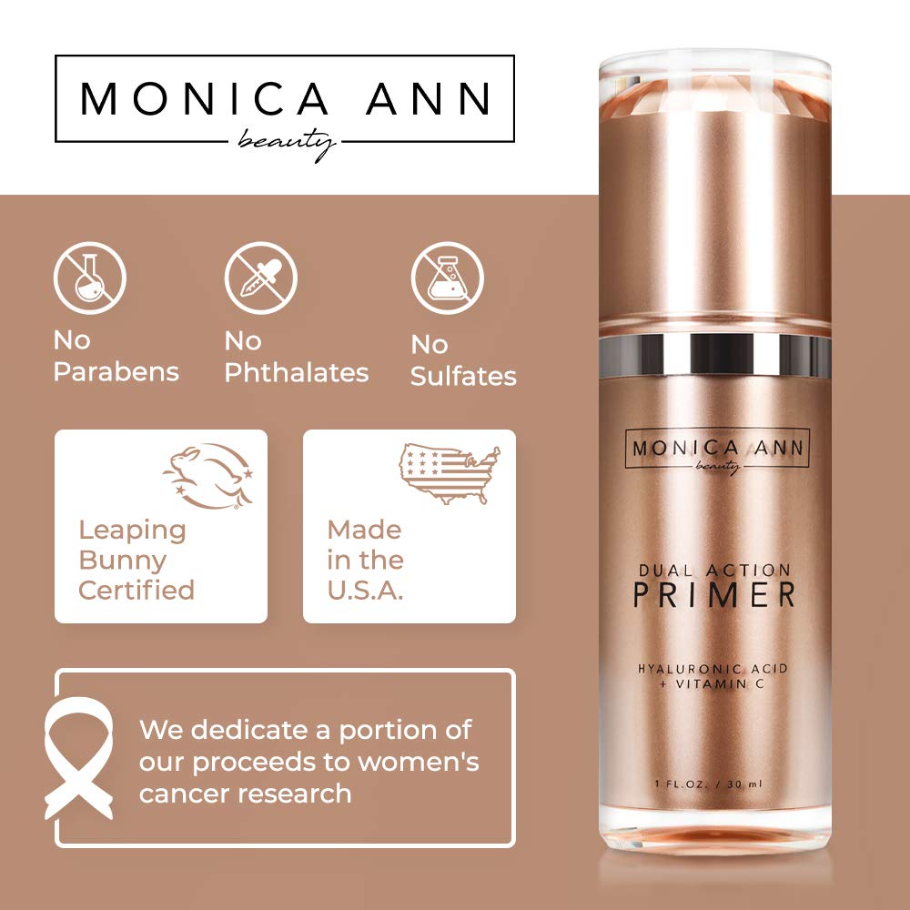 Monica Ann Beauty Hyaluronic Acid infused formula for hydrated, plump-looking skin