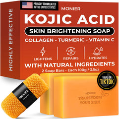 MONIER Kojic Acid Soap original japanese complex face-application for even-toned, radiant skin.