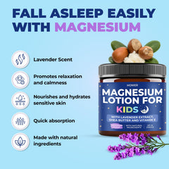 MONIER magnesium lotion kids cream close-up shows creamy, hydrating texture