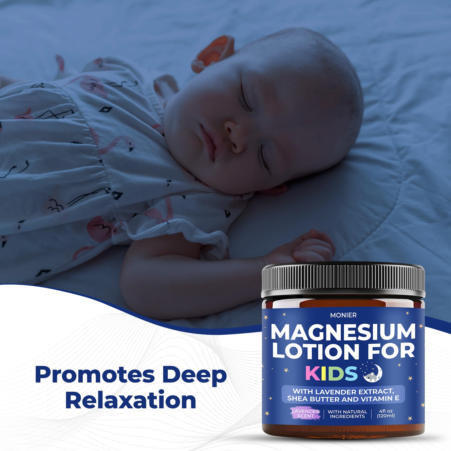 MONIER magnesium lotion kids unscented formula ideal for sensitive skin