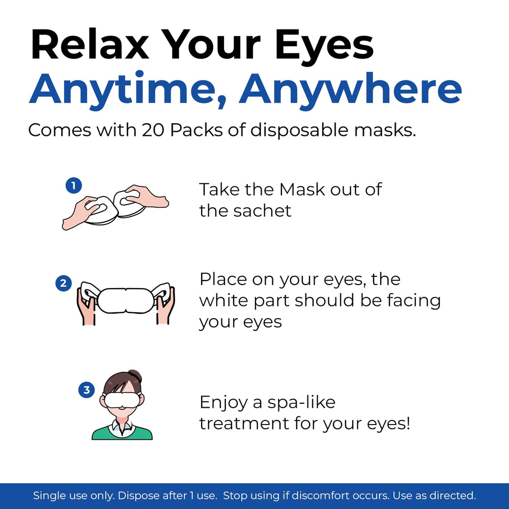 MONIER steam eye mask ear loops provide comfortable, universal fit.