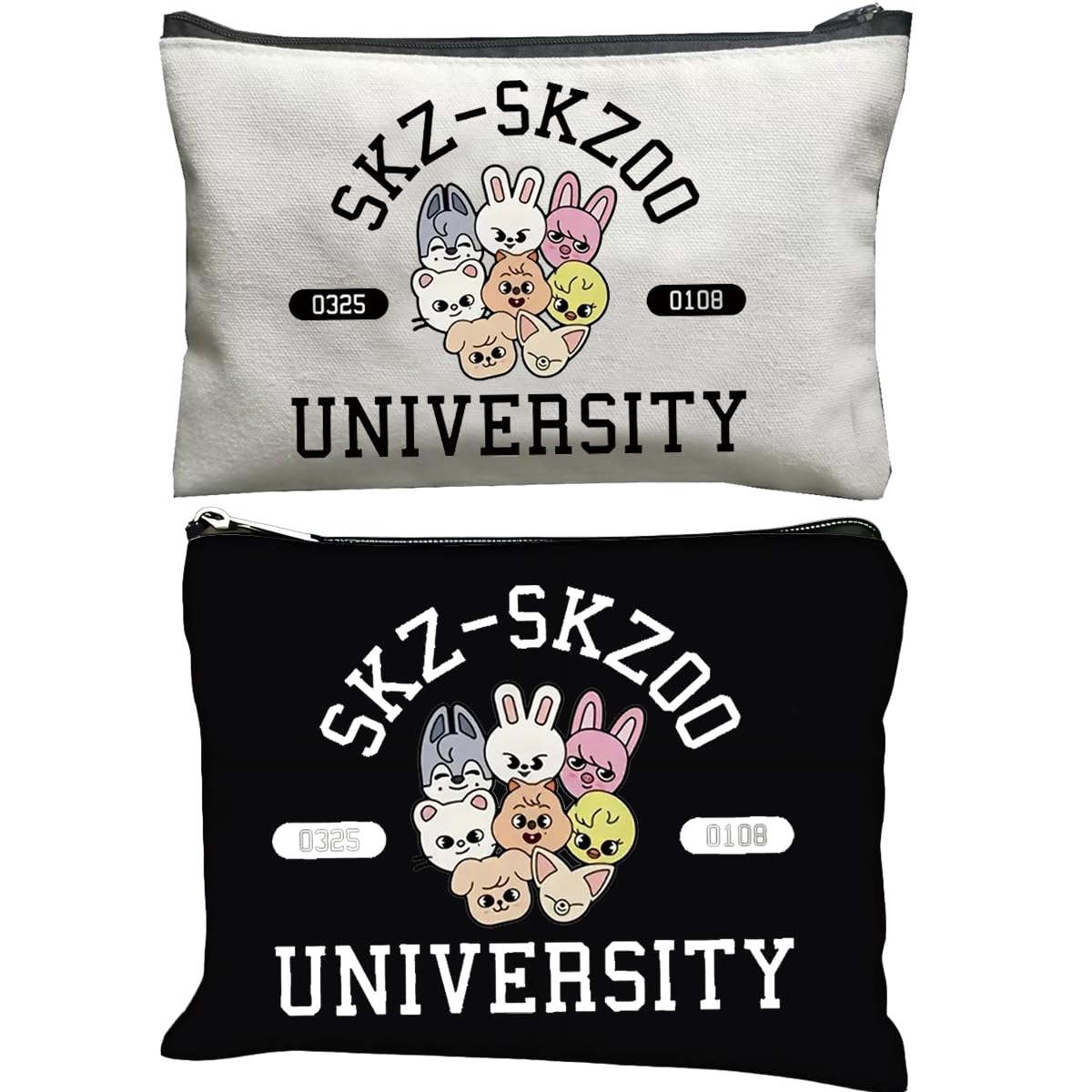 MONNYCAR Stay Fandom makeup bag front view with double-sided print for fan gifts