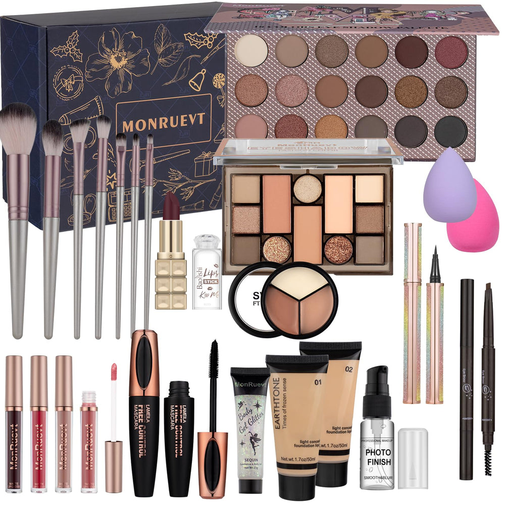 MONRUEVT makeup kit teens eyeshadow palette open for versatile day-to-night looks