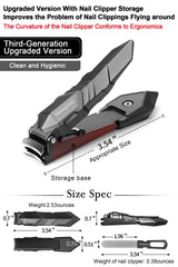 Monspend nail clippers splash-proof catcher preventing clippings splash