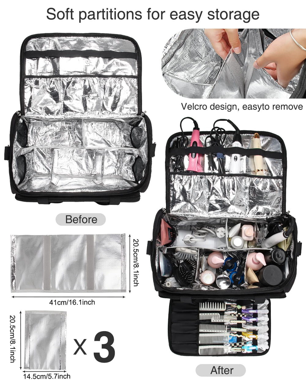 MONSTINA shoulder strap enables comfortable cross-body transport