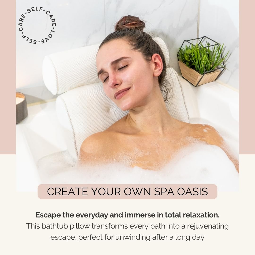 Monsuri bath pillow in attractive packaging as a thoughtful self-care gift.