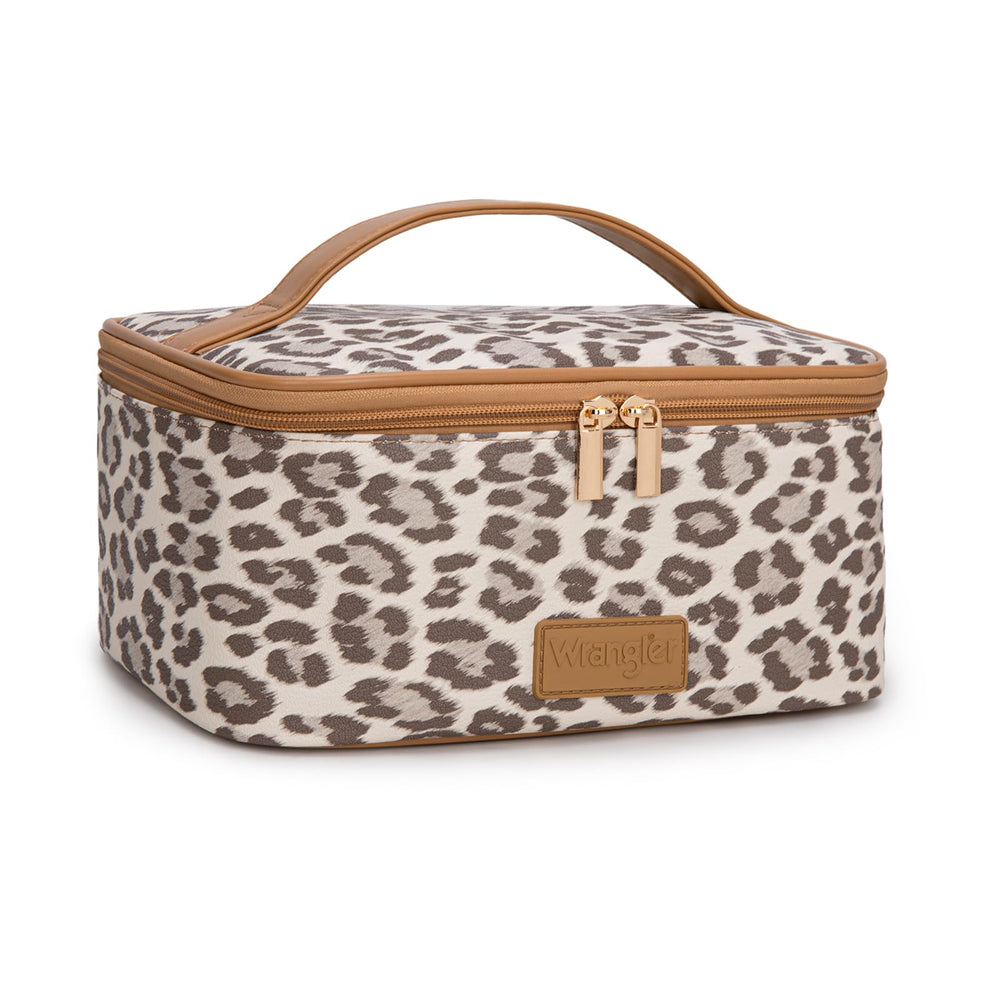 Montana West Wrangler organizer features interior pockets for jewelry and toiletries.