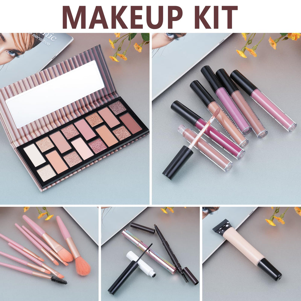 Moobirlet teen makeup kit travel-case highlights portability for home, salon, or on-the-go.