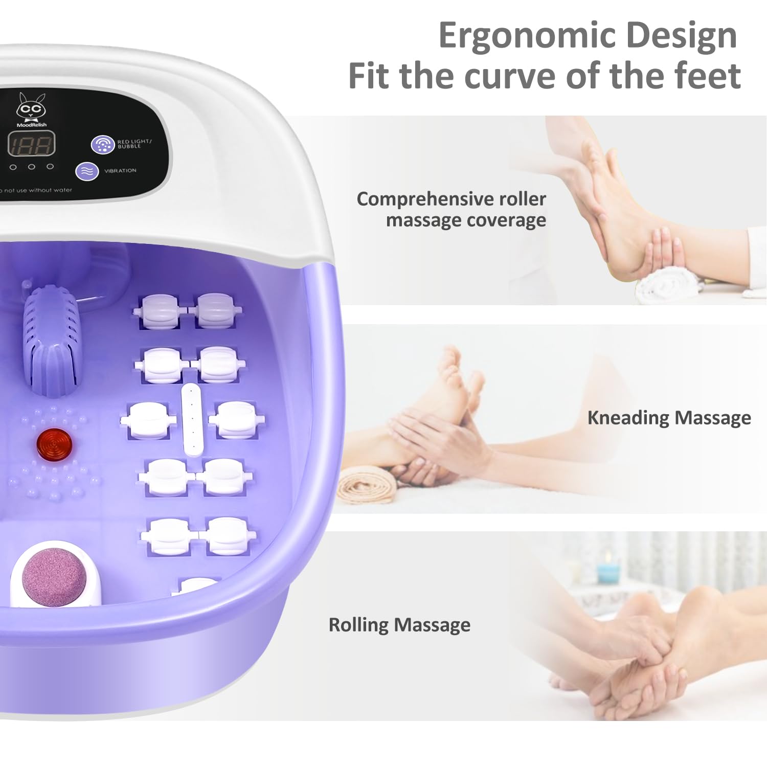 MoodRelish ergonomic 22 massage rollers targeting key pressure points