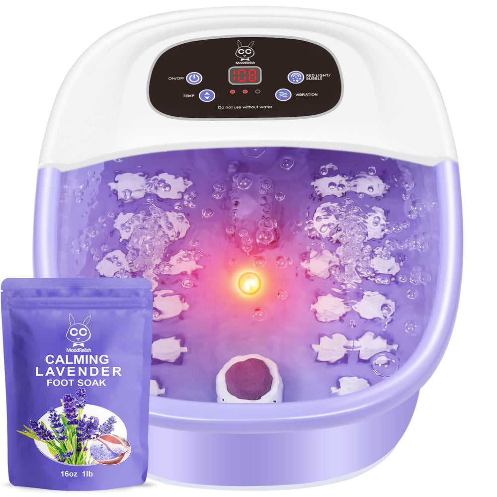 MoodRelish foot spa bath massager heat bubbles for relaxing foot soak