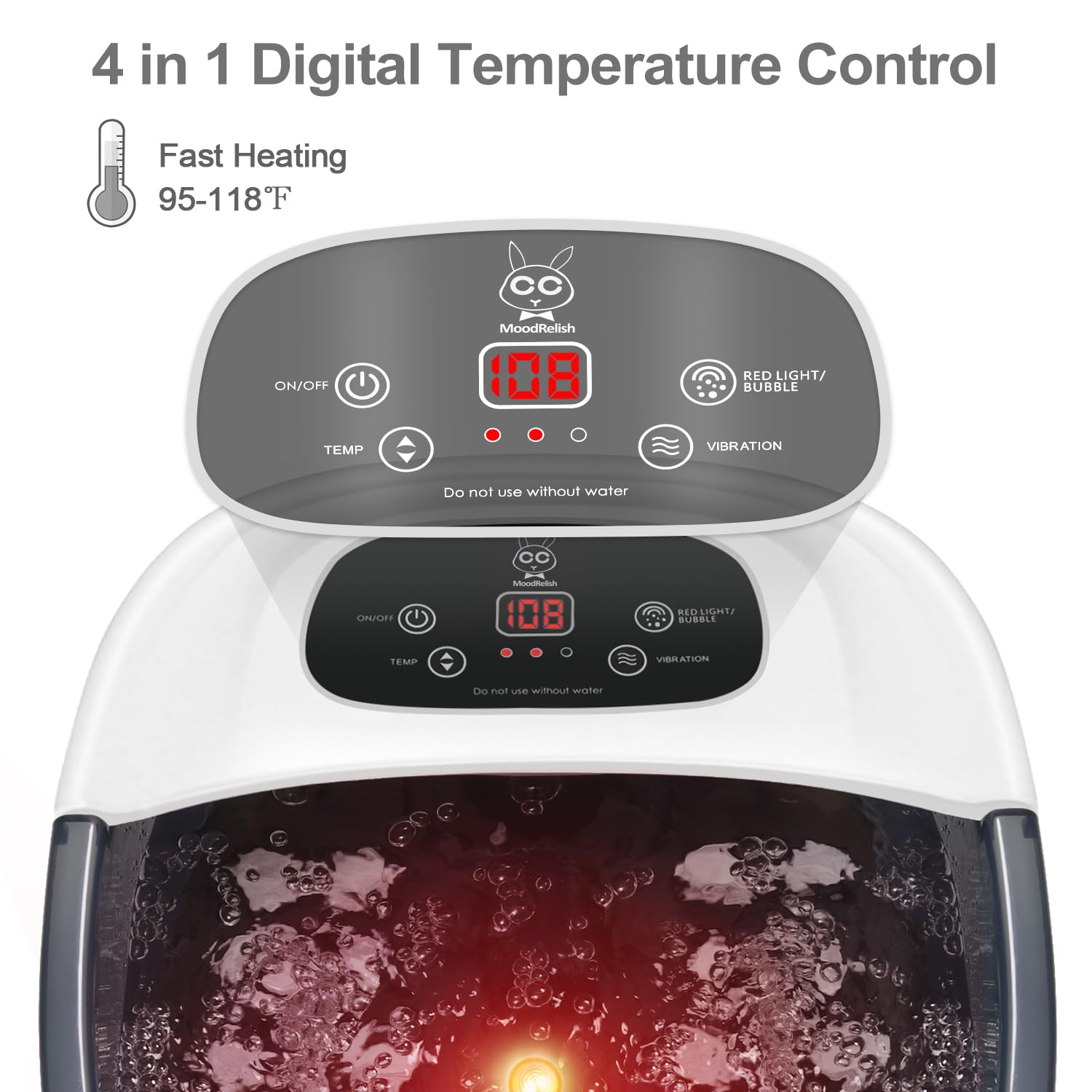 MoodRelish foot spa with bubbles and vibration for relaxation after a long day