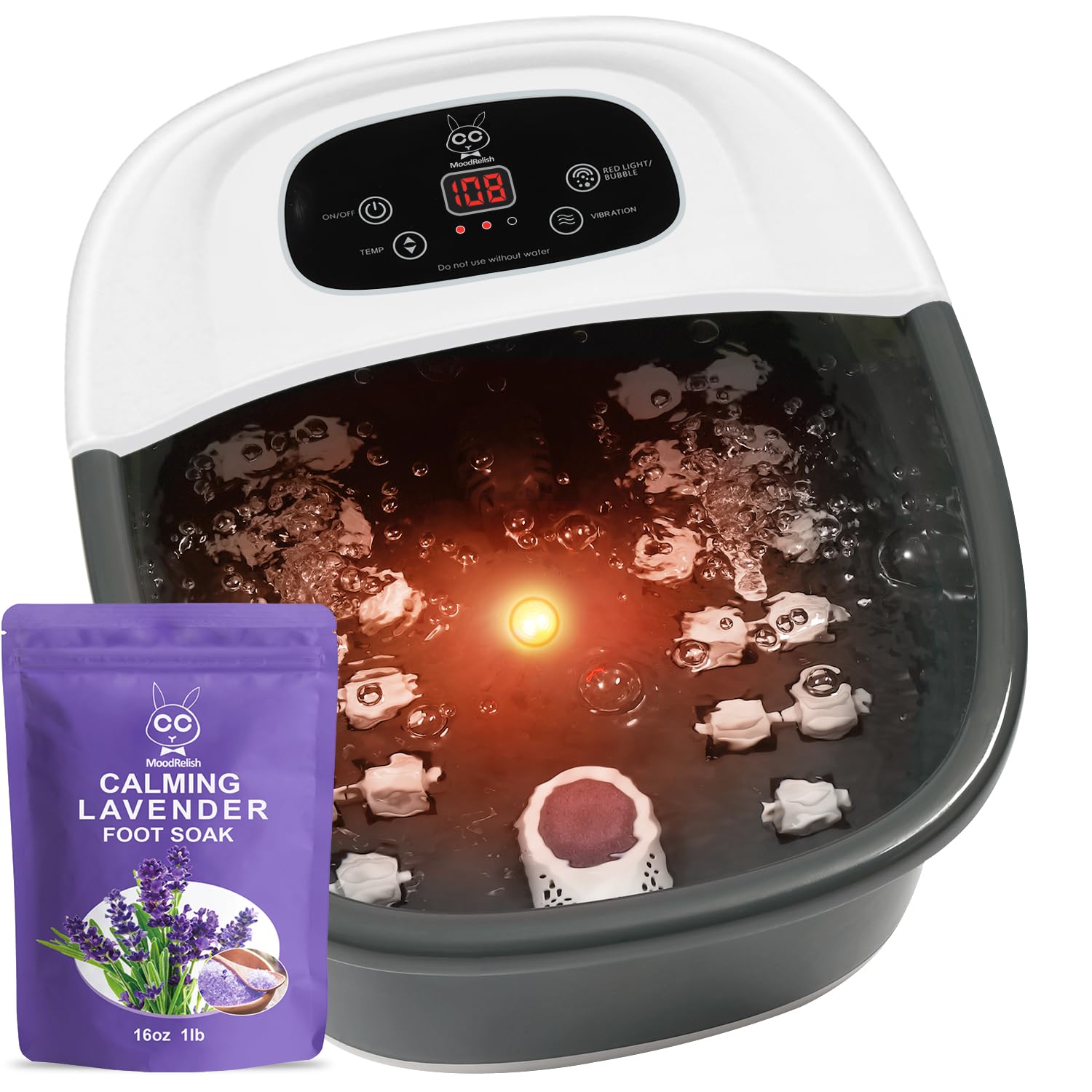 MoodRelish foot spa lid showcasing safety and easy access during use.