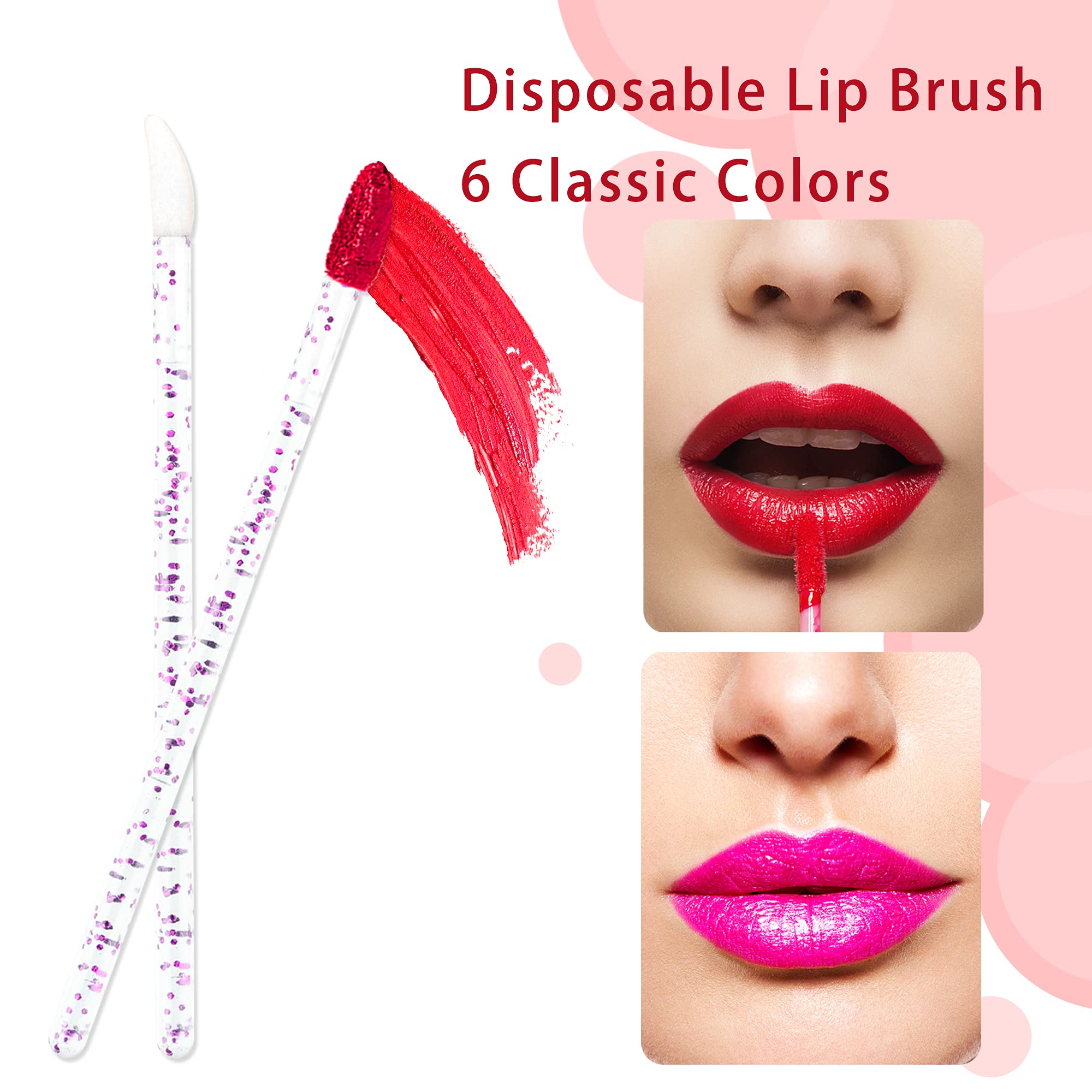 Mooerca 3.6-inch lip brush fits neatly in makeup bags for travel.