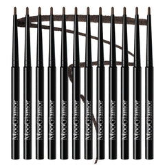 MooGlamor brown gel eyeliner pack of 12 with retractable tips for bold definition.